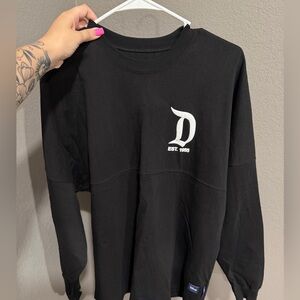 BRAND NEW Black Disney Spirit Jersey - Crewneck Sweatshirt with White Logo